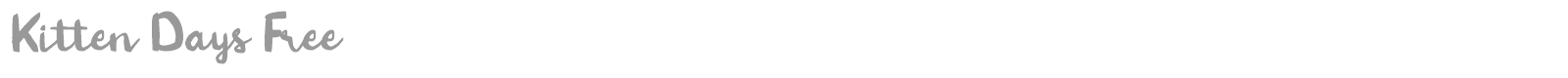 Kitten Days font preview
